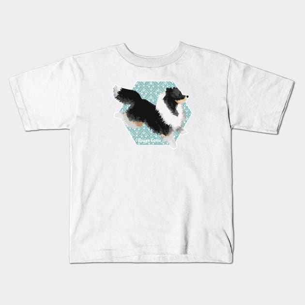 Rough Collie Kids T-Shirt by Elspeth Rose Design